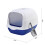 Living And Home (Blue+ White) Detachable Cat Litter Box 7