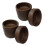 (Small 37mm internal, 8 pack) Brown Rubber Castor Cups to protect floors 1