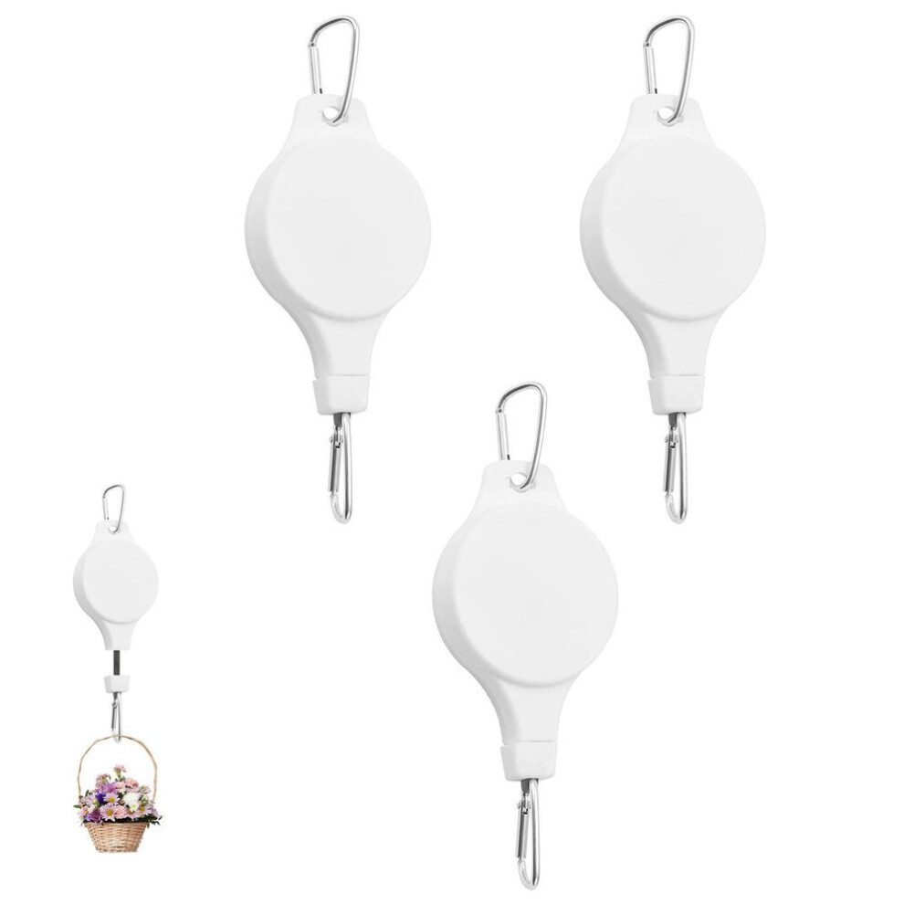 (3) Hanger Plant Telescopic Hooks Balcony Garden Adjustable