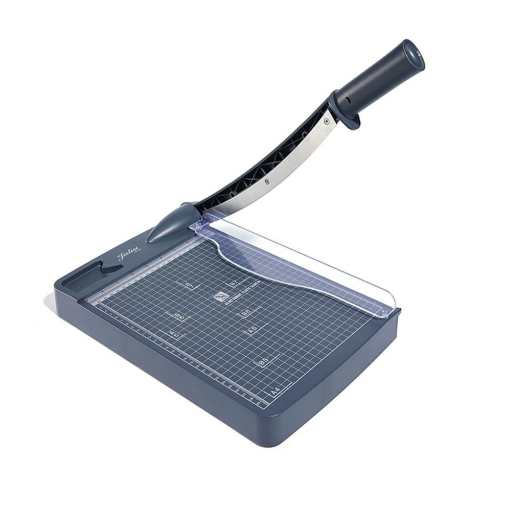 (dark gray) Jielisi Mini Paper Trimmer Guillotine Cutter A4 Cut Length Desktop Paper Cutting Machine With