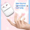 (blue) Portable Mini Pocket Printer BT Thermal Printer with Thermal Printing Paper USB Cable for Note 10