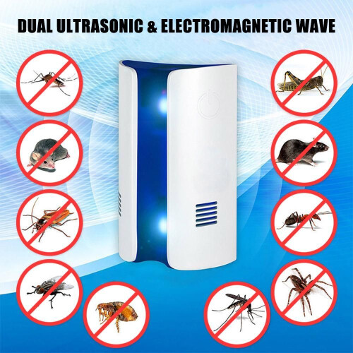 (UK Plug) Ultrasonic Pest Repeller Indoor Plug Electronic Vermin Repeller Insect Bug 2