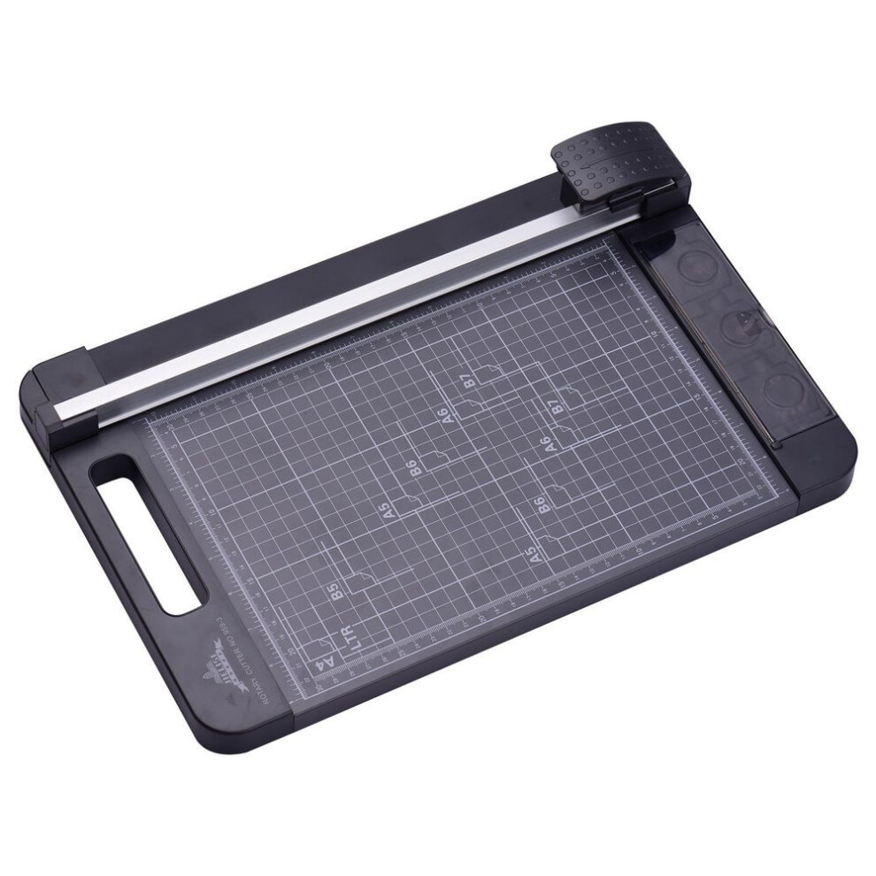 (black) Jielisi 3in1 Paper Trimmer Multifunctional A4 Paper Cutter Straight Skip Wave Cutter With 12.6