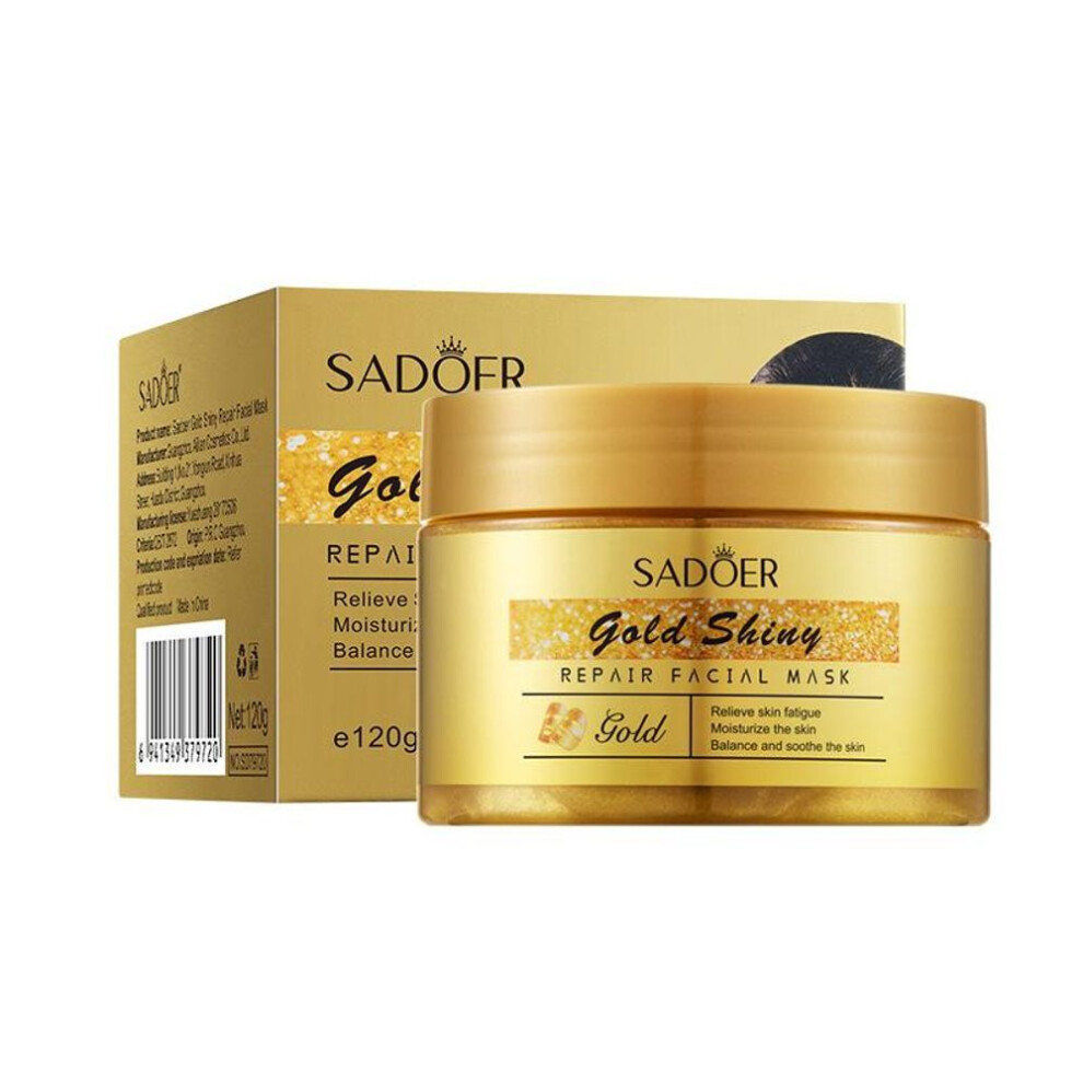 (gold, 120g) 120g Gold Mask Moisturizing Sleeping Mask Leave-on Applicator Mask Mud Sleep Mask Ultra-hydrating Face Mask Nourishes Dry Skin