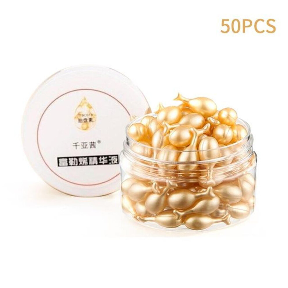 (as the picture, 50PCS) 30/50/100pcs Vitamins Placenta Anti Wrinkle Face Serum Capsule Night Hydra Facial Serum Essence Moisturizer Anti Aging Whitening Skin Care