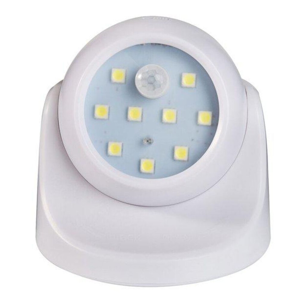 (white) 1 Pcs 360 Battery Operated Indoor Outdoor Night Light Garden Motion Sensor Security Led Light Lamp ZPG