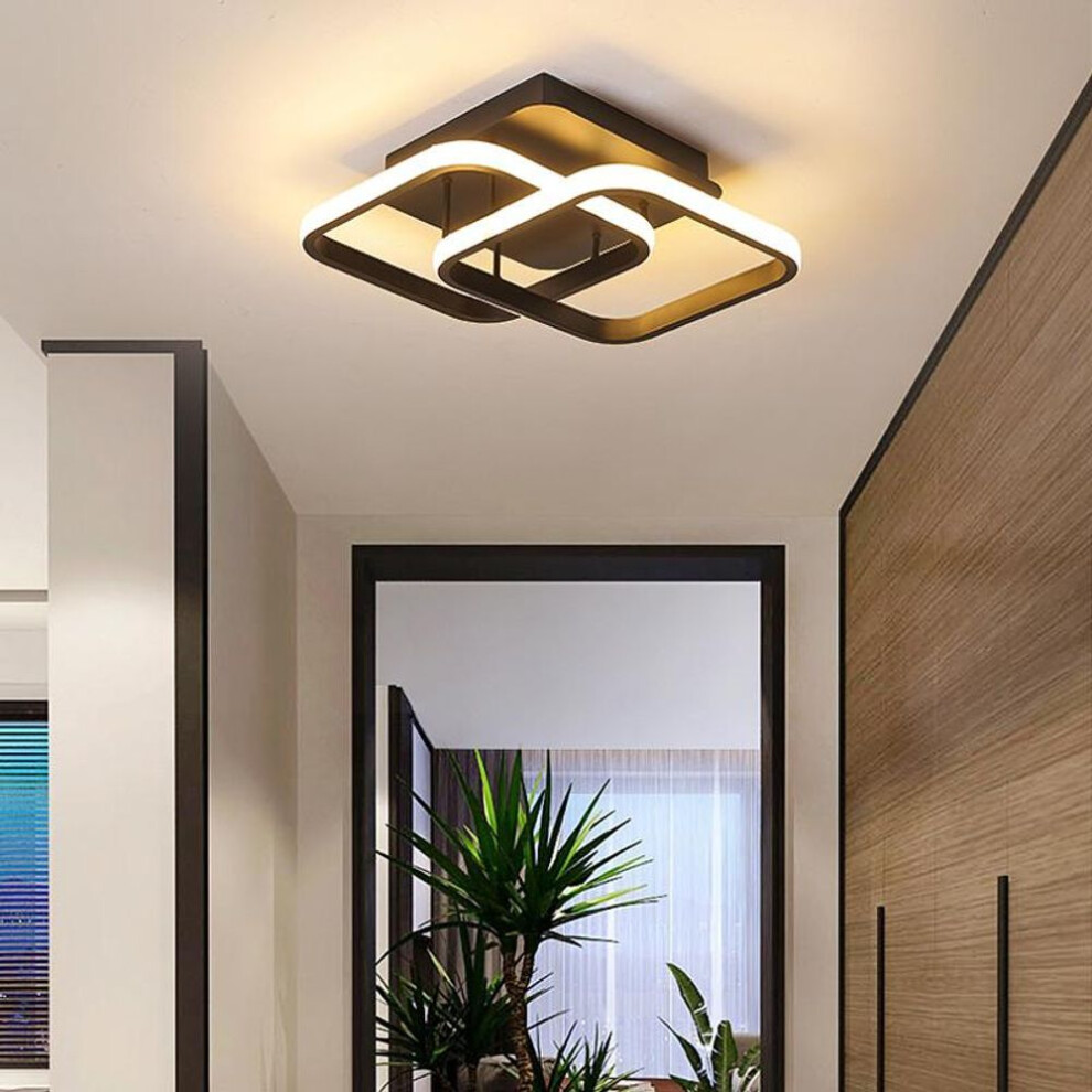 (Double Circle) Ac85-265v Metal Ceiling Light Dimmable Lighting Corridor Hallway Entryway Aisle Fixtures Acrylic Home Indoor Lamp