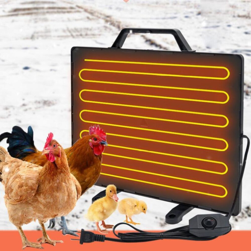 (EU Plug) Chicken Coop Heater With Temperature Adjustable,160w Radiant Heat Flat Panel Chicken Heater