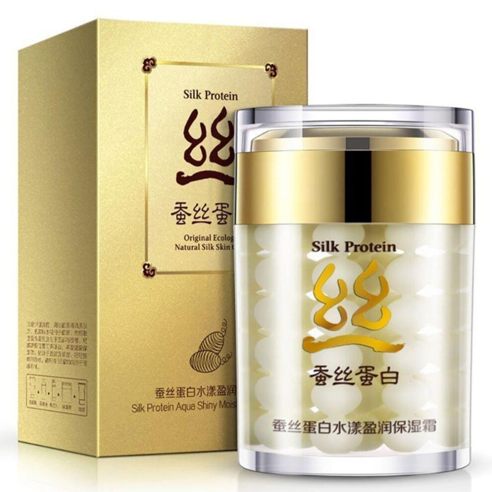 (as the picture) Silk Protein Deep Moisturizing Face Cream Shrink Pores Skin Care Anti Wrinkle Cream Face Care