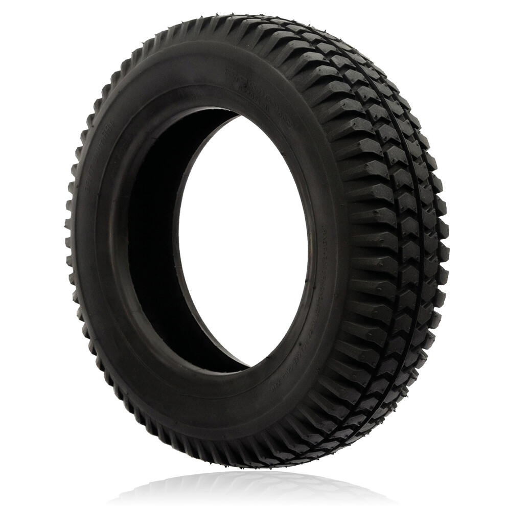 Spares2go Tyre 3.00 X 8 Pneumatic Mobility Scooter Block Tread 300X8 3.00X8 8 Inch Rim