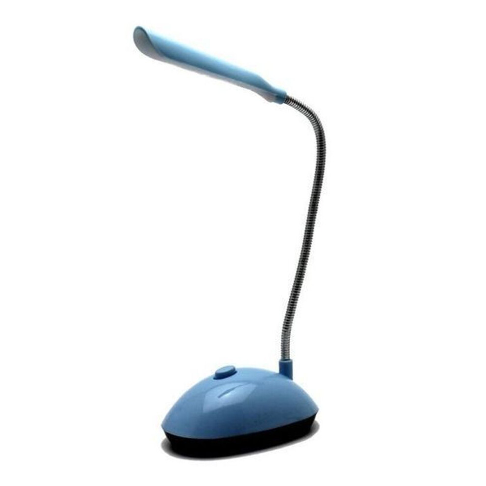 (blue) Lamp LED Lamp Table Desk Lamp Reading Lamp Foldable Dimmable AA Battery Powered Table Light 4 LED Portable Lamp Flexo Book Light