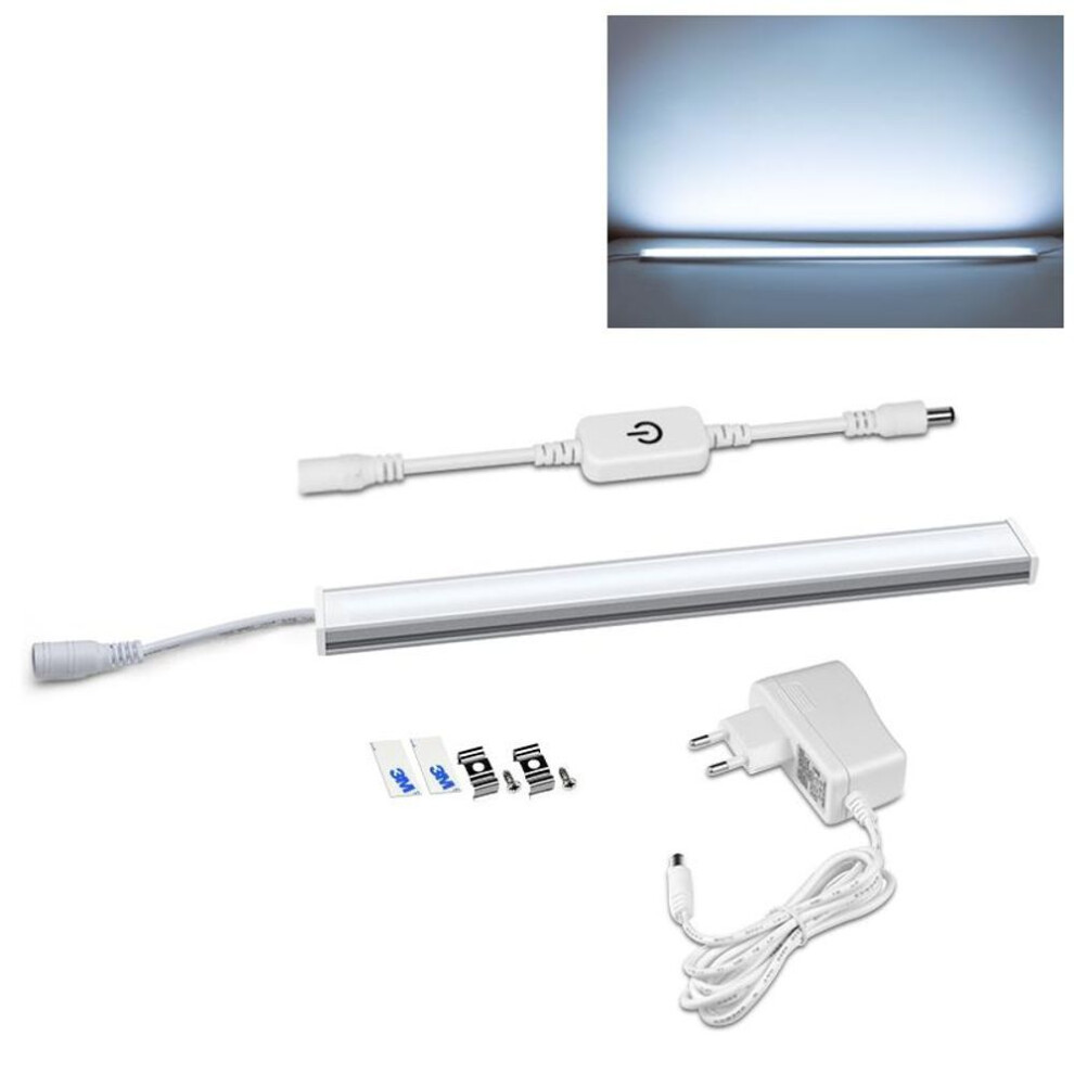(as the picture, 7W) Indoor 30 40 50cm Led Strip Bar Lights 12v Tube Touch Sensor Stepless Dimmable Night Lamp Kitchen Wardrobe Bed Room Touch Sensor Lighting With Eu Plug