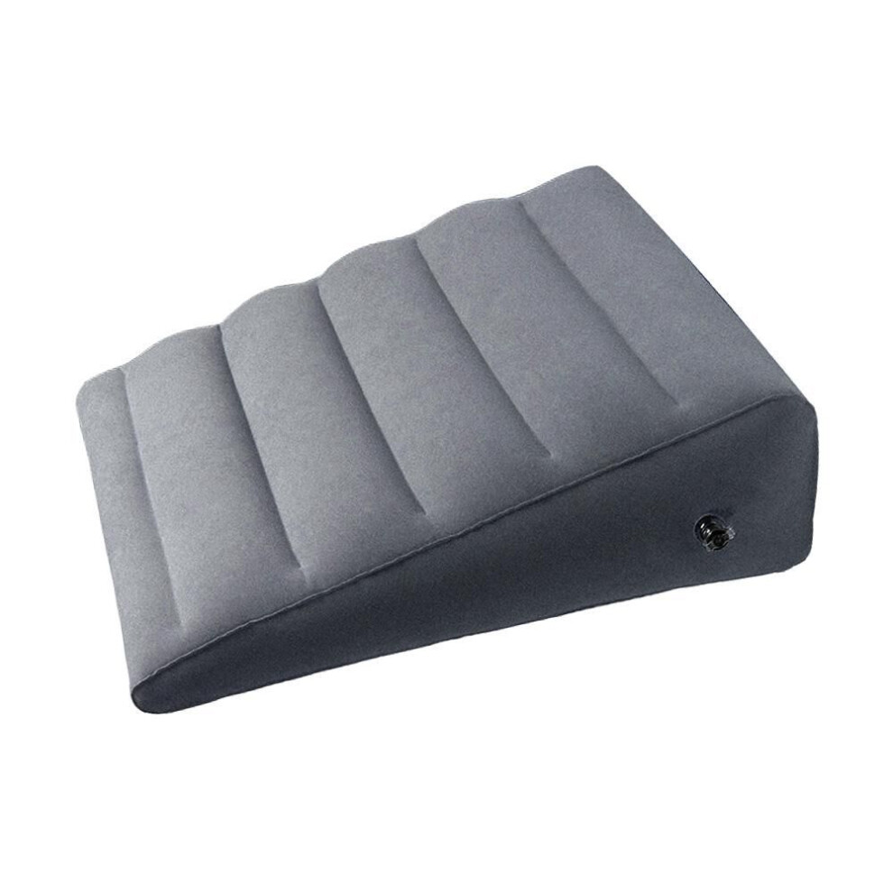 (dark grey) Inflatable Back Pillow For Travel Camping Sleeping Portable Wedge Pillow Knee Cushion Foot Pillow Elevation Leg Pillows Pvc