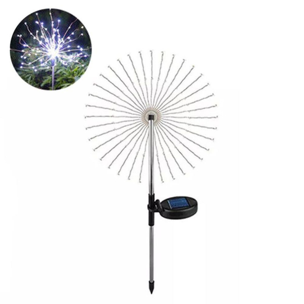 (white, 1PCS-120LED) 150led Solar Garden Lights Outdoor Solar Firework Lights Solar  Lights Copper Wire Stake Landscape Lights For Pathway Backyard Christmas Decoration