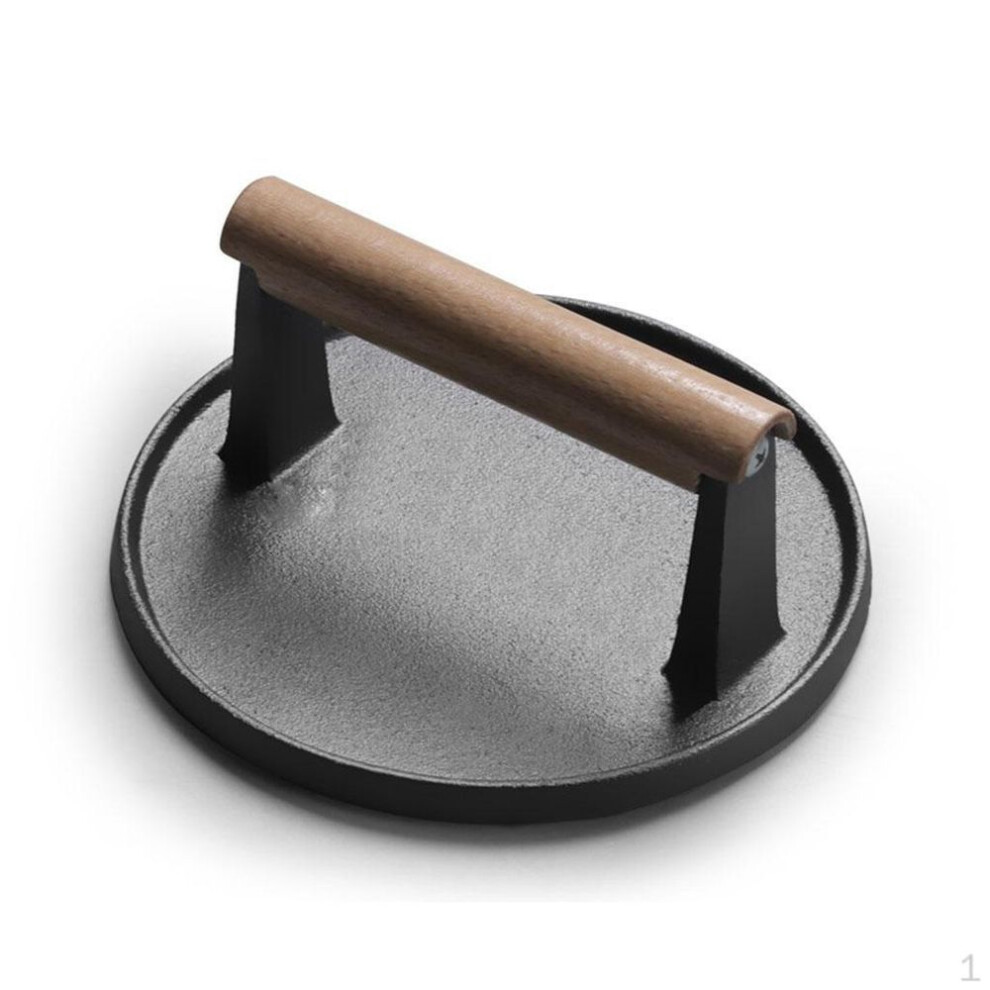 Press Meat Barbecue With Wood Handle For Griddle