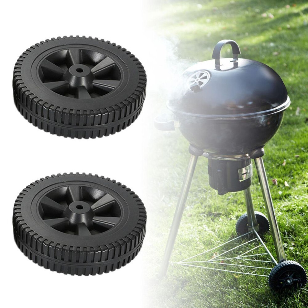 Barbecue Grill Wheels 2Pcs Hand Truck Tires Dustproof BBQ Accessory Wheelbarrow for Most Grills