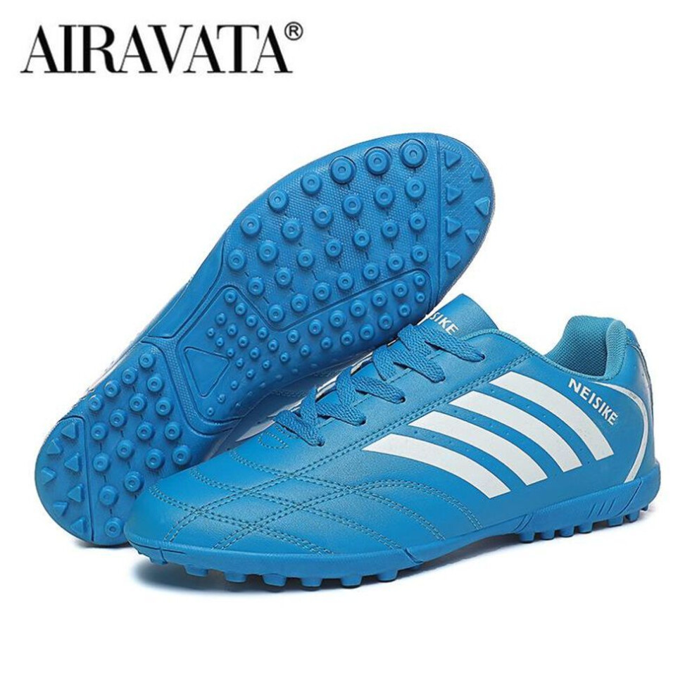 (blue, 44) Size 31-44 Men Football Shoes Training Tf Boots Boy&apos;s Football Shoes Sports Shoes Artificial Field Five-a-team Football Shoes