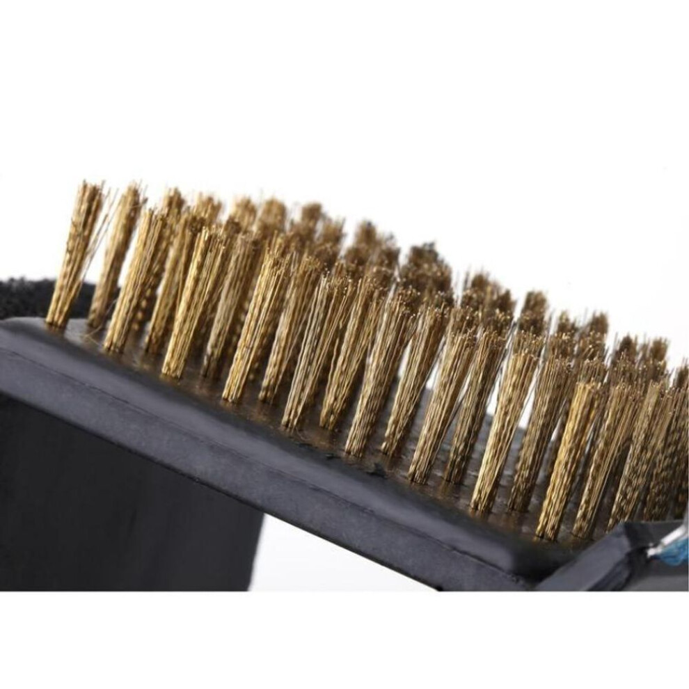 3 In 1 Bbq Triple Barbecue Grill Brush Copper Steel Cleaning Brushes Barbeque Cleaner Kitchen