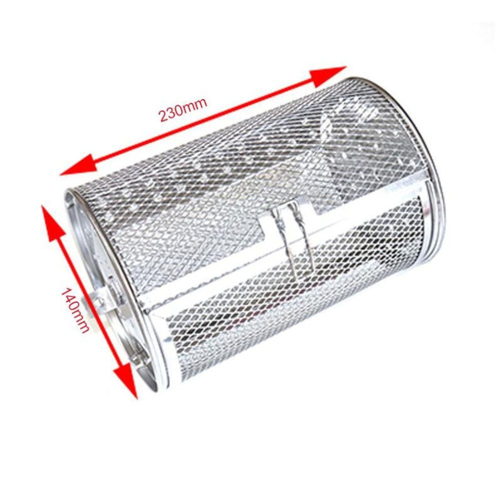 (140x230cm) Stainless Steel Grill Rotisserie Oven For Kitchen Fry Basket Coffee Bean Grilled Cage Drum Rack Air Fryer Accessories Universal