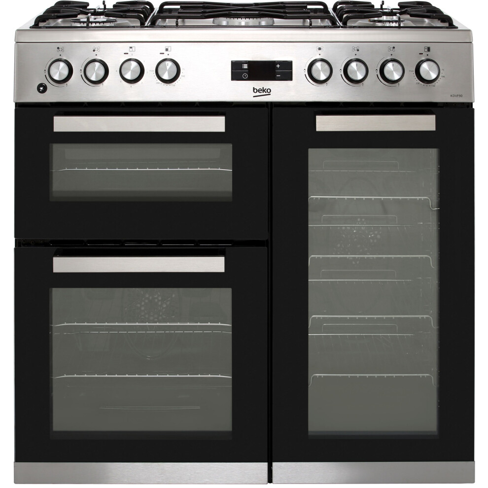 Beko Kdvf90x 90Cm Dual Fuel Range Cooker - Stainless Steel - A/A Rated