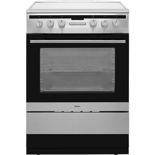 Amica 608CE2TAXX 60cm Electric Cooker with Ceramic Hob - Stainless Steel - A Rated