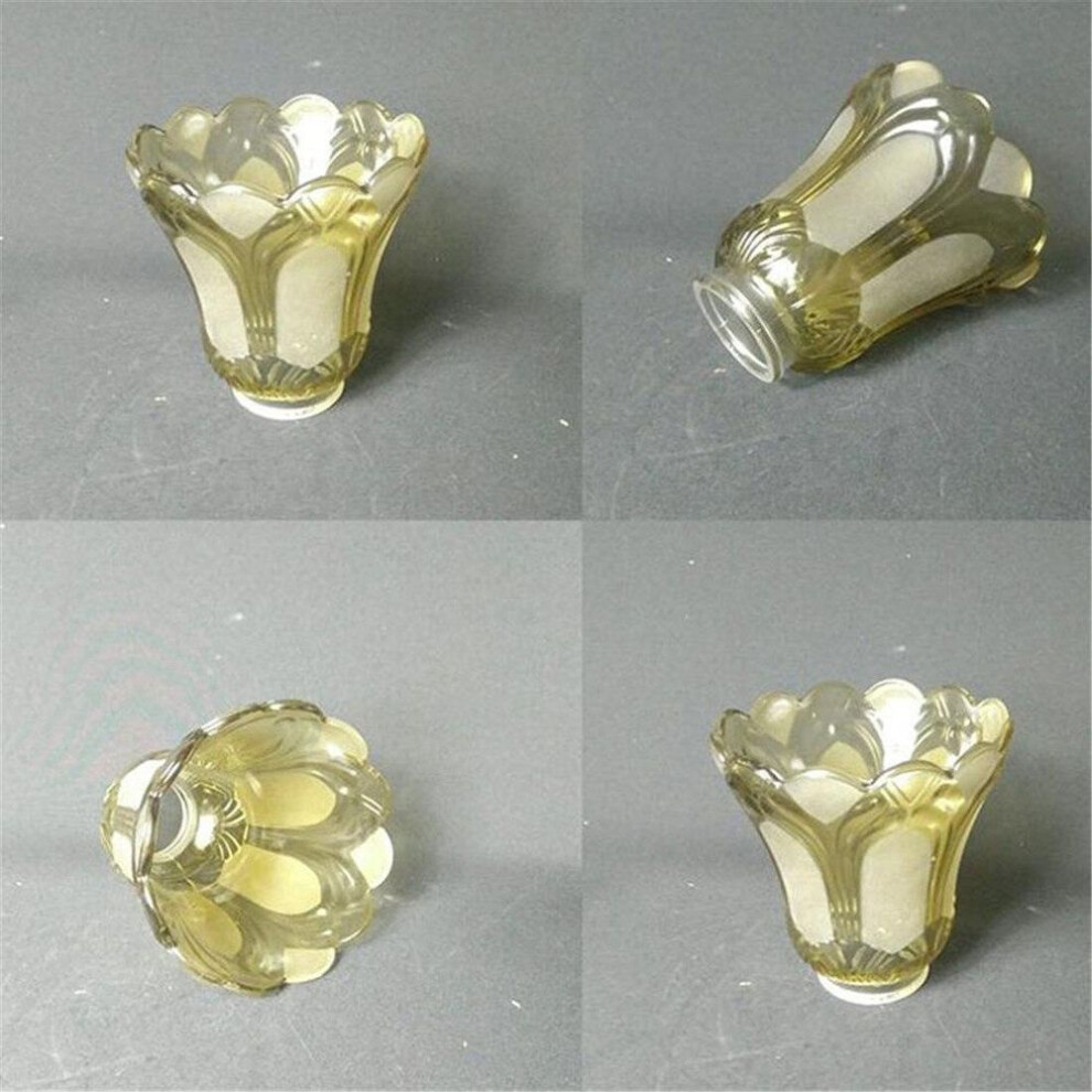 (amber) Vintage Style Replacement Glass Shade Clear Cognac Accessory Globe Light Covers With Cone Shade  For Ceiling Fan Wall Fixtures