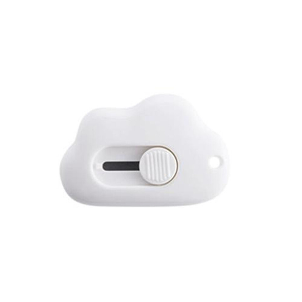 (white) Cute Rabbit Cloud Color Mini Portable Utility Knife Paper Cutter Cutting Paper Razor Blade Office Stationery Cutting Supplies