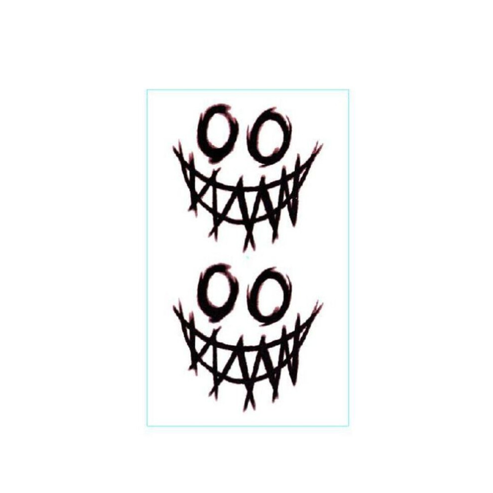 (black) Waterproof Black Temporary Tattoo Stickers Long Men Women Rose Clown Body Art Water Transfer Tattoos Arm Waist Finger Tatoo