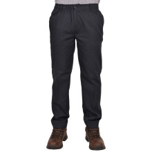 (Navy, 32W x 29L) Mens Trousers Elasticated Waist Work Rugby Pants