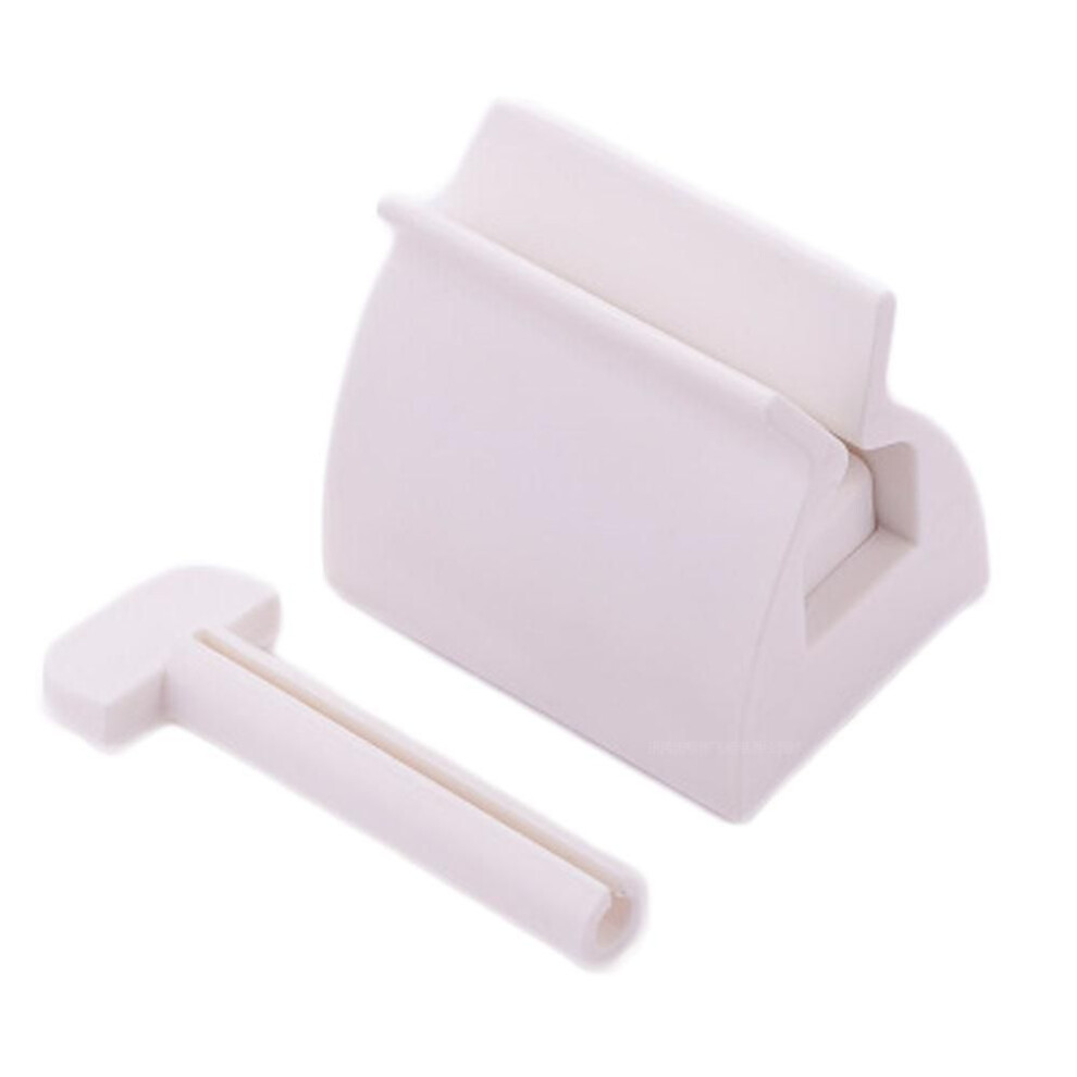 (white) 1pcs Facial cleanser Toothpaste Squeeze Clip-on Household Toothpaste Device Lazy Toothpaste Tube Squeezer Press Bathroom Supplies
