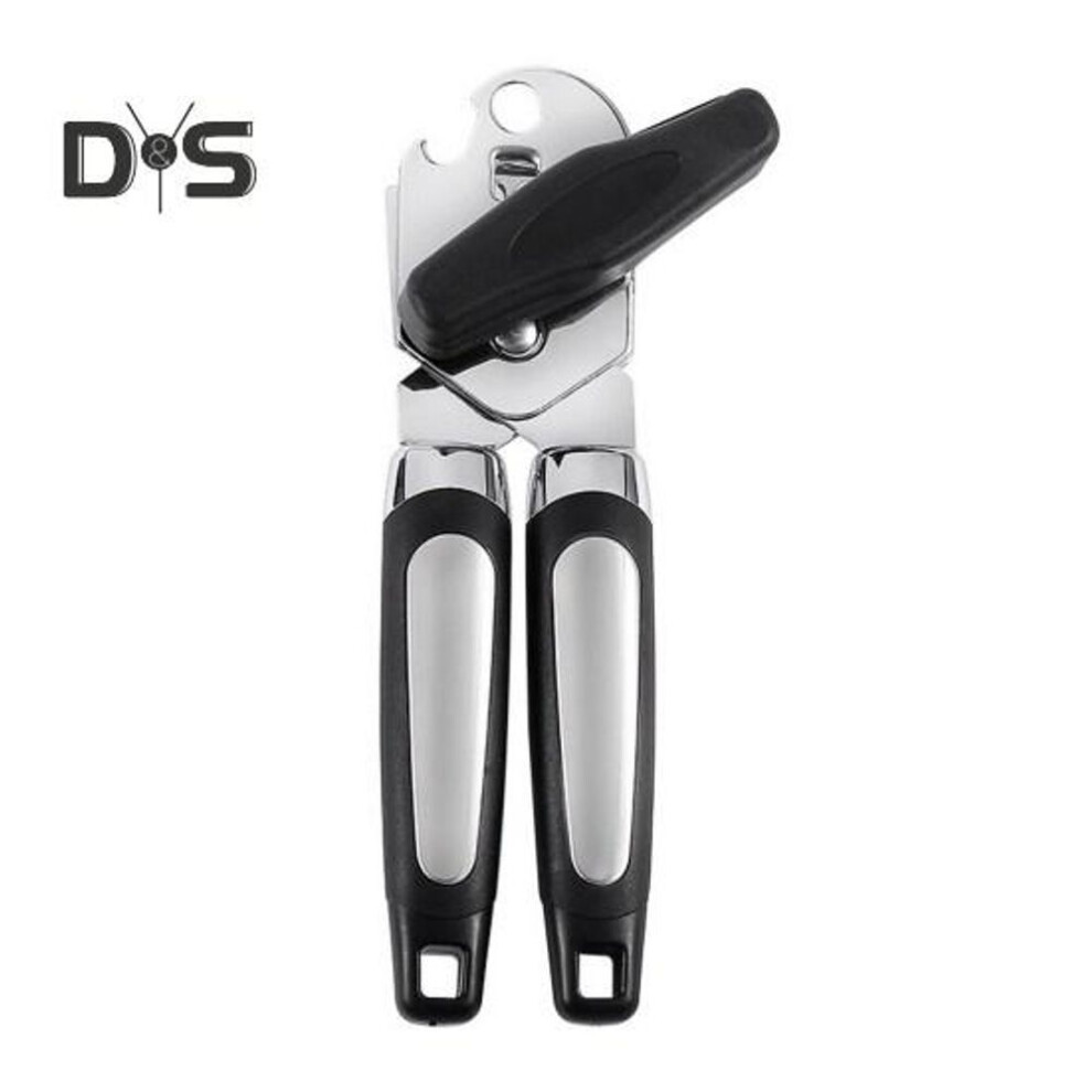 (black white) Compact Can Opener Sharp Blade Great Bar Party Manual Universal Beer Can Lid Opener