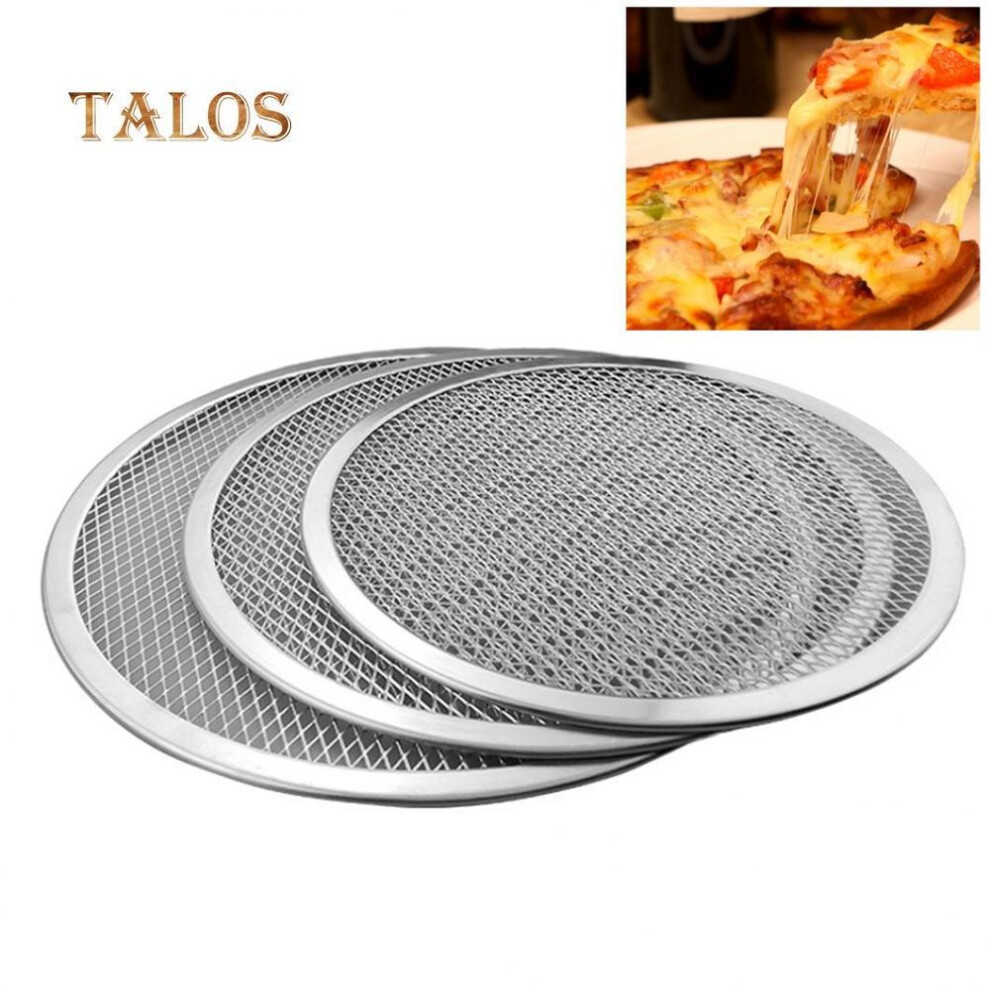 (as the picture, 16 inch) Aluminum Thicken Non-stick Net Round Pizza Mesh Pan Baking Tray Kitchen Tool Kitchen Tools
