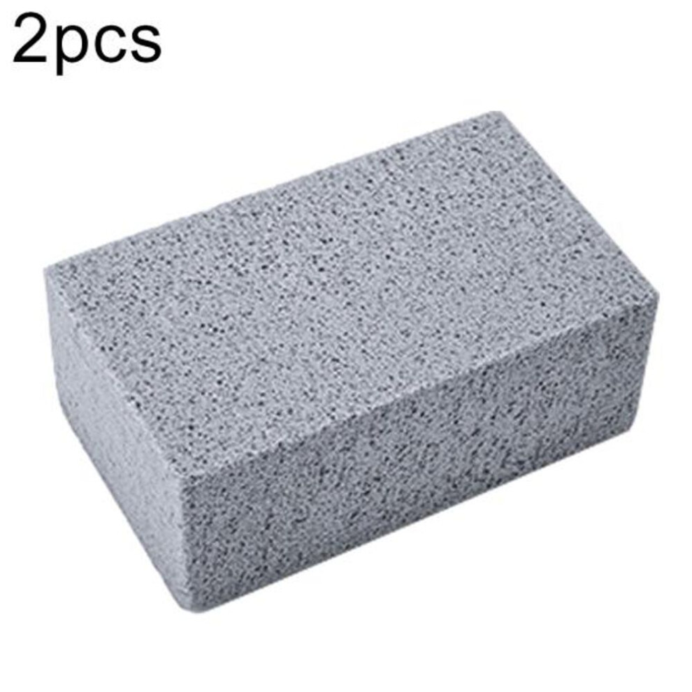 2pcs Grill Cleaning Brick Block Barbecue Bbq Racks Stains Grease Cleaner Tool