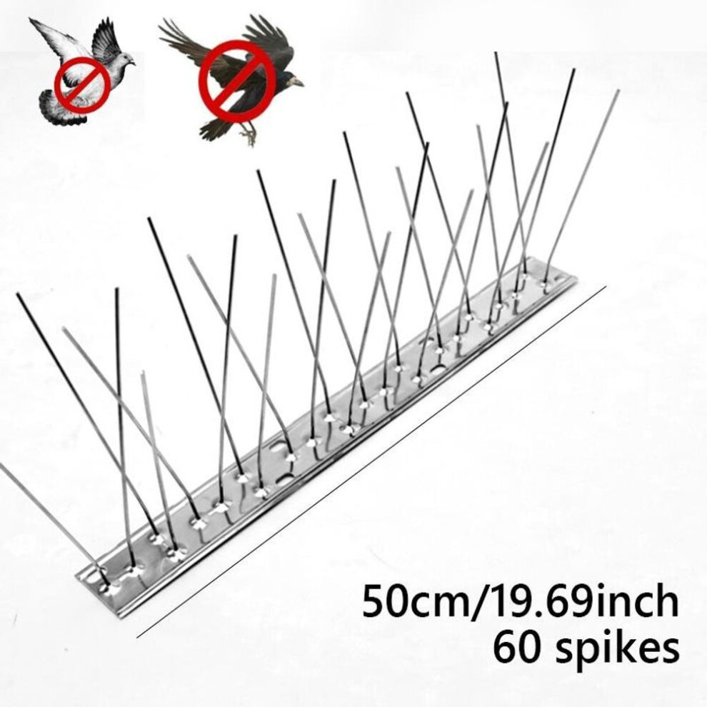 (50CM) 33/50cm Anti-bird Thorn Nail Kit Pigeon Spikes And Bird Repeller Bird Scarer Deterrent Kit