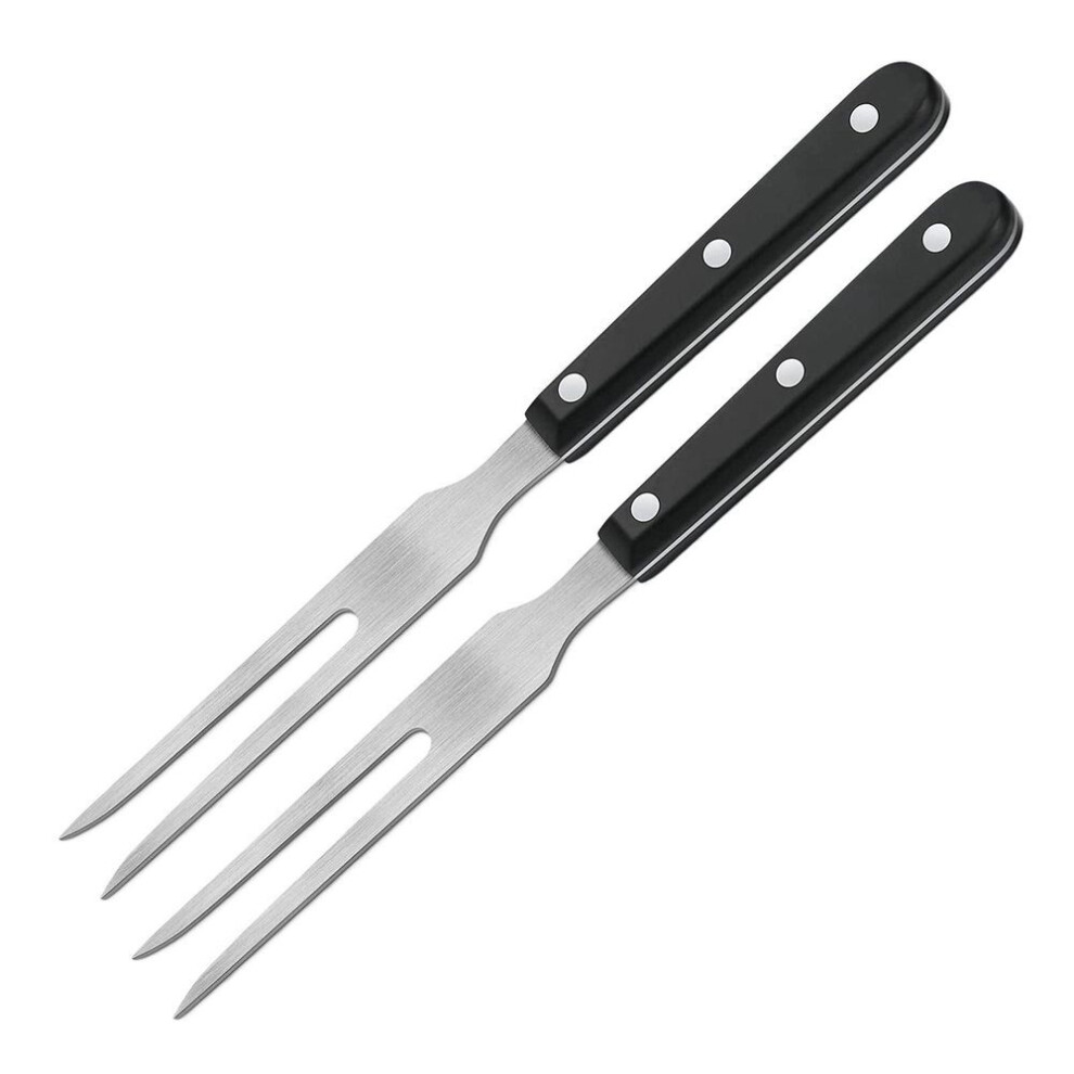 (as the picture) 2pcs Carving Fork, Meat Forks, 10 Inch Long Stainless Steel Forks For Bbq, Barbecue, Serving, Cooking, Grilling, Roasting