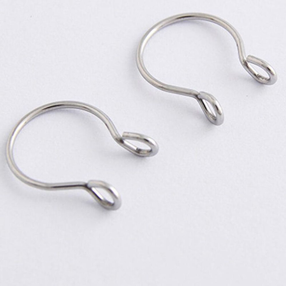 (silver) A Dainty Fake Faux Septum Ring Stainless Steel 14k Filled 20 Gauge 8mm In Diameter