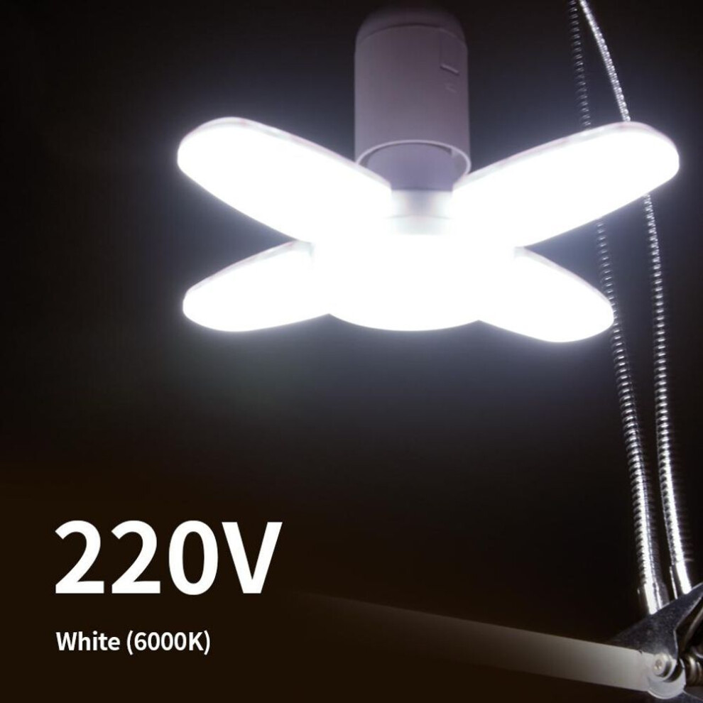 (Cold White 220V) Fan Shape Led Bulb E27 Led Lamp Foldable 220v 110v 40 Leds Light Bulbs For Home Ceiling Lamp Warehouse Garage Light Warm White