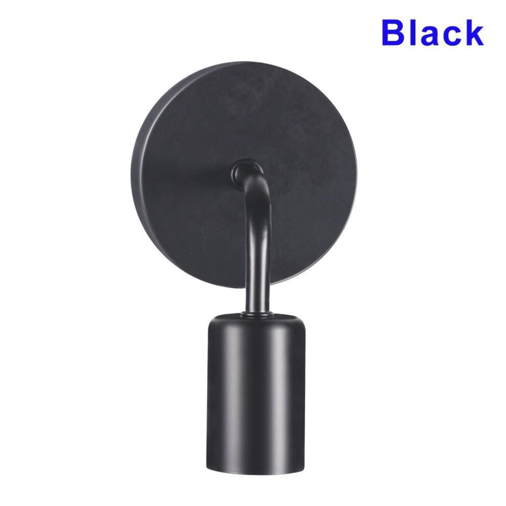 (black, Iron BLack) E27 220v 110v Wood Wall Lamp Vintage Sconce Wall Light Fixture Bedside Retro Lamps Industrial Decor Dining Room Bedroom Lights