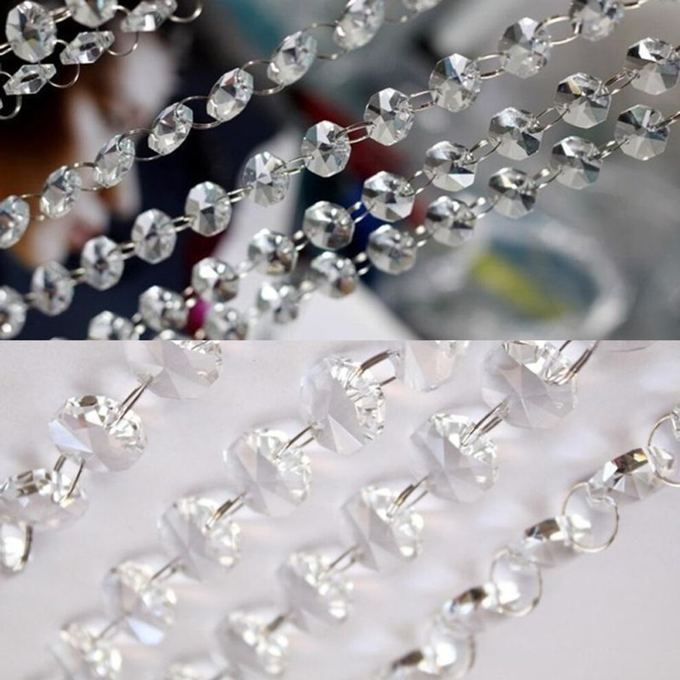 (6 m) 6m/10m Acrylic Crystal Glass Beads Curtain Garland Strand Chandelier Hanging Decor