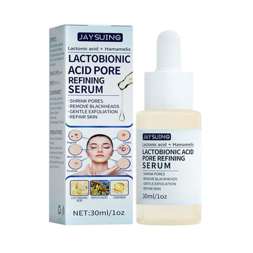 (1pc) Lactobionic Acid Serum Shrink Pores Moisturizing Essence Liquid Facial  Purify Pore Treatment Beauty Skin Care Whitening Cream