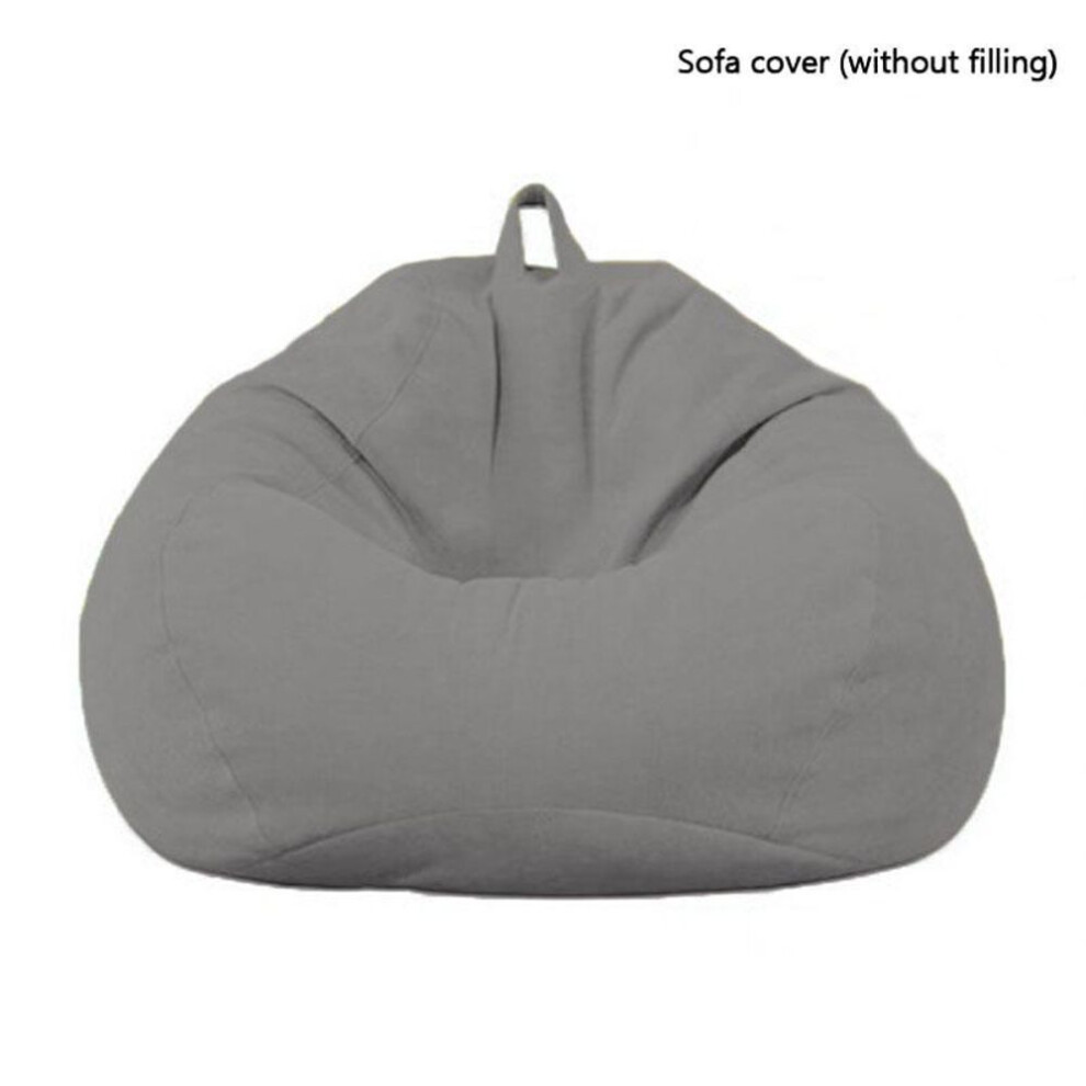 (light grey) Trendy Unisex Living Room Beanbags Lounger Lazy Sofa Bean Bag Cover Indoor Seat Bean Bag For Adults Kids(no Filling) Without Filler Large Sofa Cover