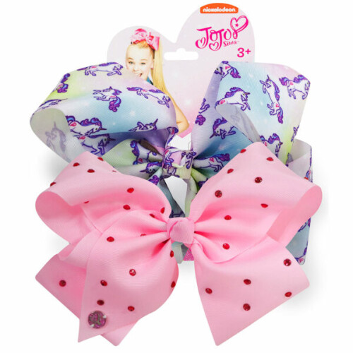 Jojo Hair Bow Set Unicorn Light Pink