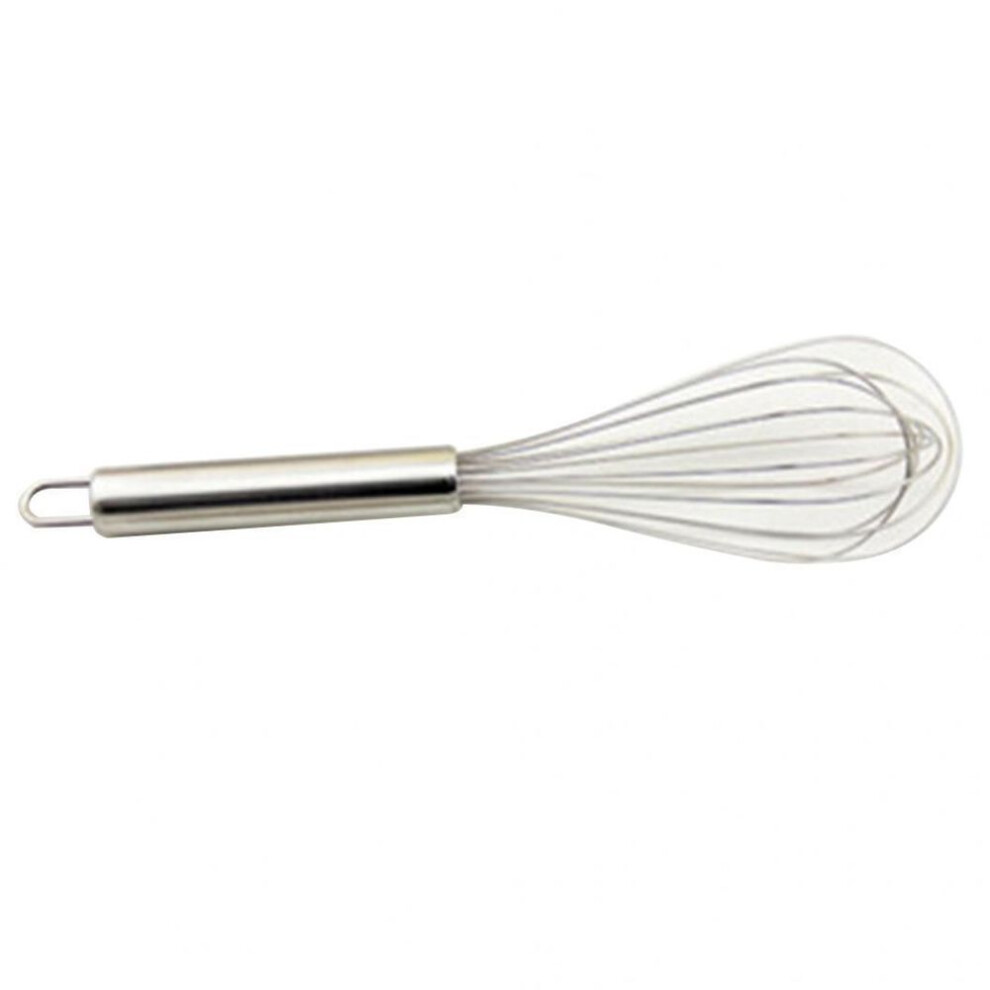 (as the picture, 10 inches) 8/10/12inches Stainless Steel Balloon Wire Whisk Egg Beater Mixer Baking Utensil