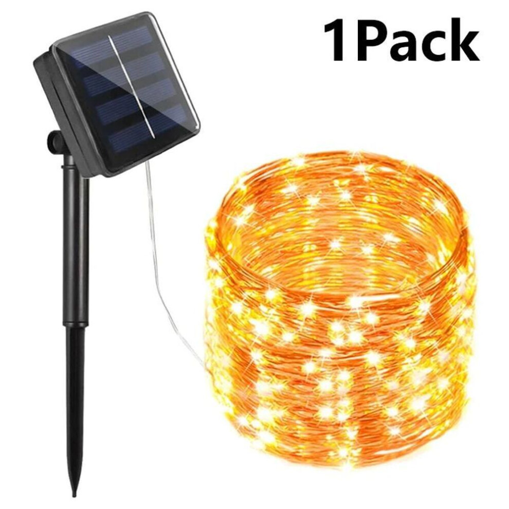 (warm white, 30M) 30m/20/10/5m Solar Waterproof Led Light Strip Outdoor Festoon Lamp Garden Fairy Garland String Christmas Decor Atmosphere Light