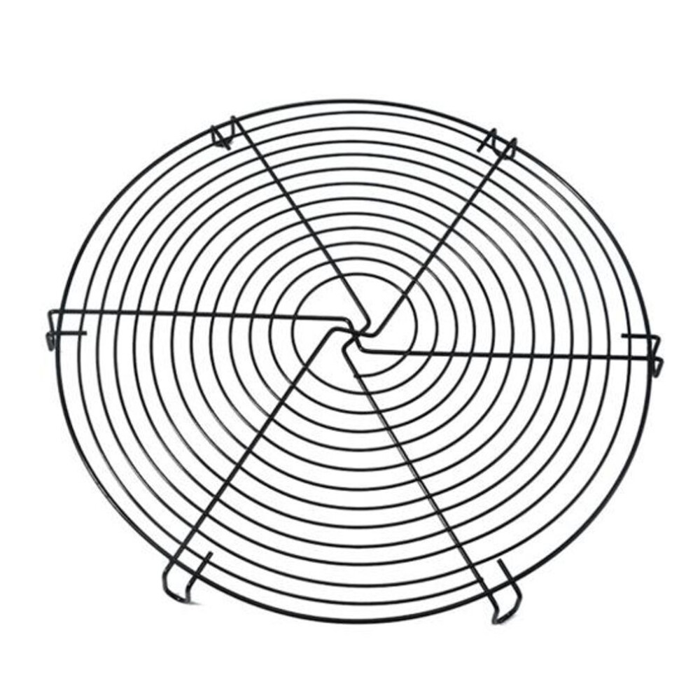 (black) Round Cake Grid Net Cooling Tray Rack Tool Bread Stand Holder Shelf