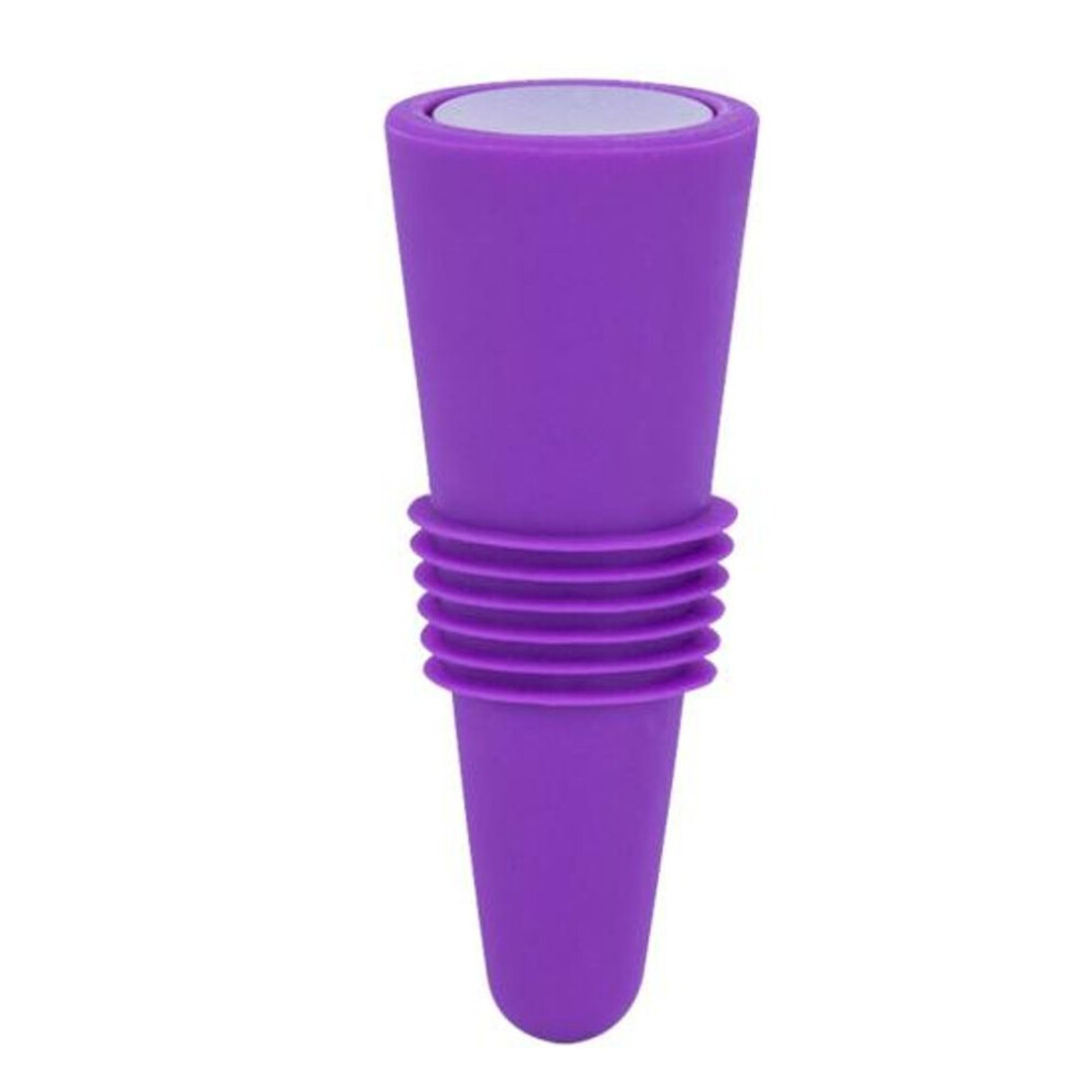 (purple) Reusable Silicone Red Wine Champagne Bottle Stopper Cone Lid Sealing Top Cover