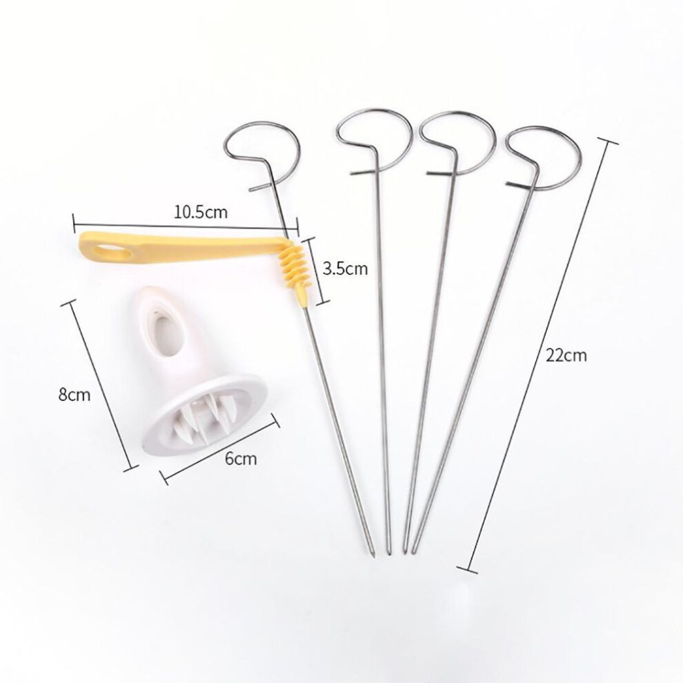 (white) Potato Spiral Manuel Cutter Slice Reusable Potato Twister Stainless Steel Chips