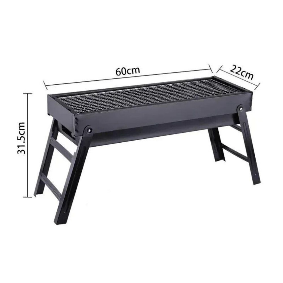 (as the picture) Folding Portable Charcoal Outdoor Camping Picnic Burner Large 60cm Bbq Barbecue Grill Foldable Charcoal Camping Barbecue Oven