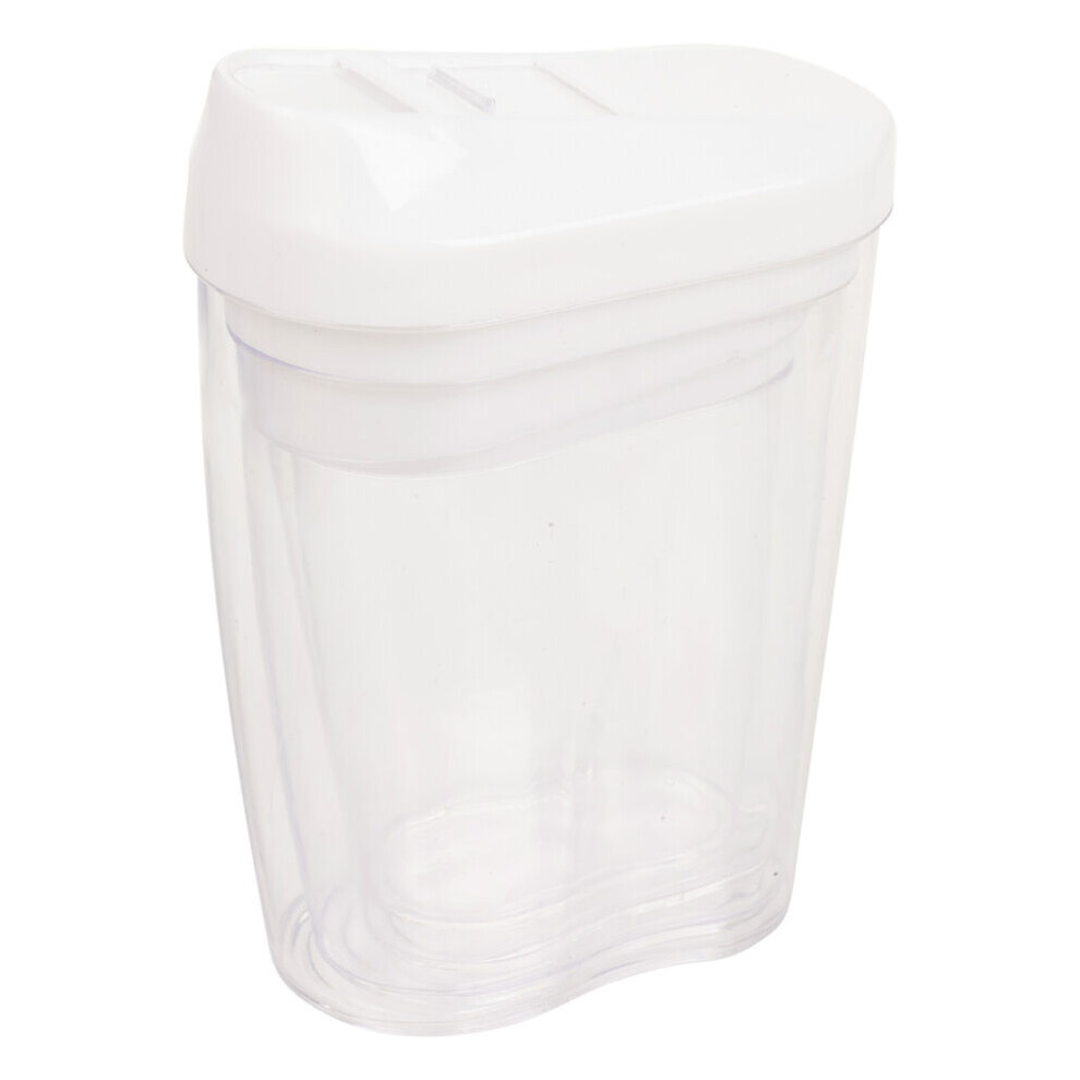 Urbn-Chef (White) 4Pc Stacking Nested Food Storage Dispenser Containers Set Slide Lid Easy Pour White