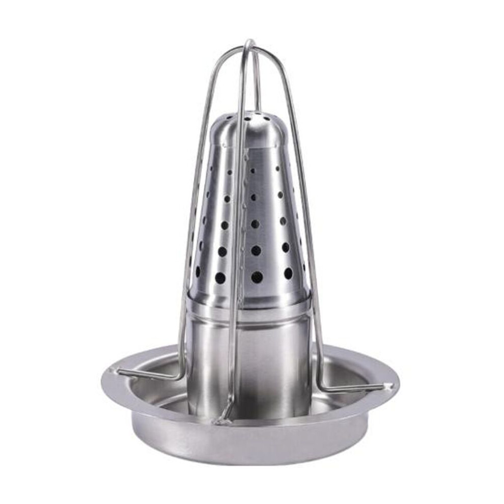 (as the picture) Beer Can Chicken Roaster Rack With Flavouring Container Stainless Steel Poultry Roaster For Grill And Oven Aroma Infusion Stand For Beer And Spices